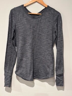 lululemon athletica Heather Charcoal Long Sleeve Crew